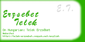 erzsebet telek business card