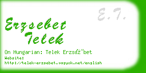 erzsebet telek business card